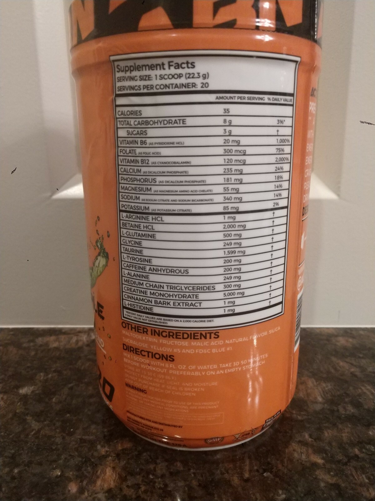 ABN ACTIVE BODY NUTRITIONS Green Apple Pre- Workout 20 Serving