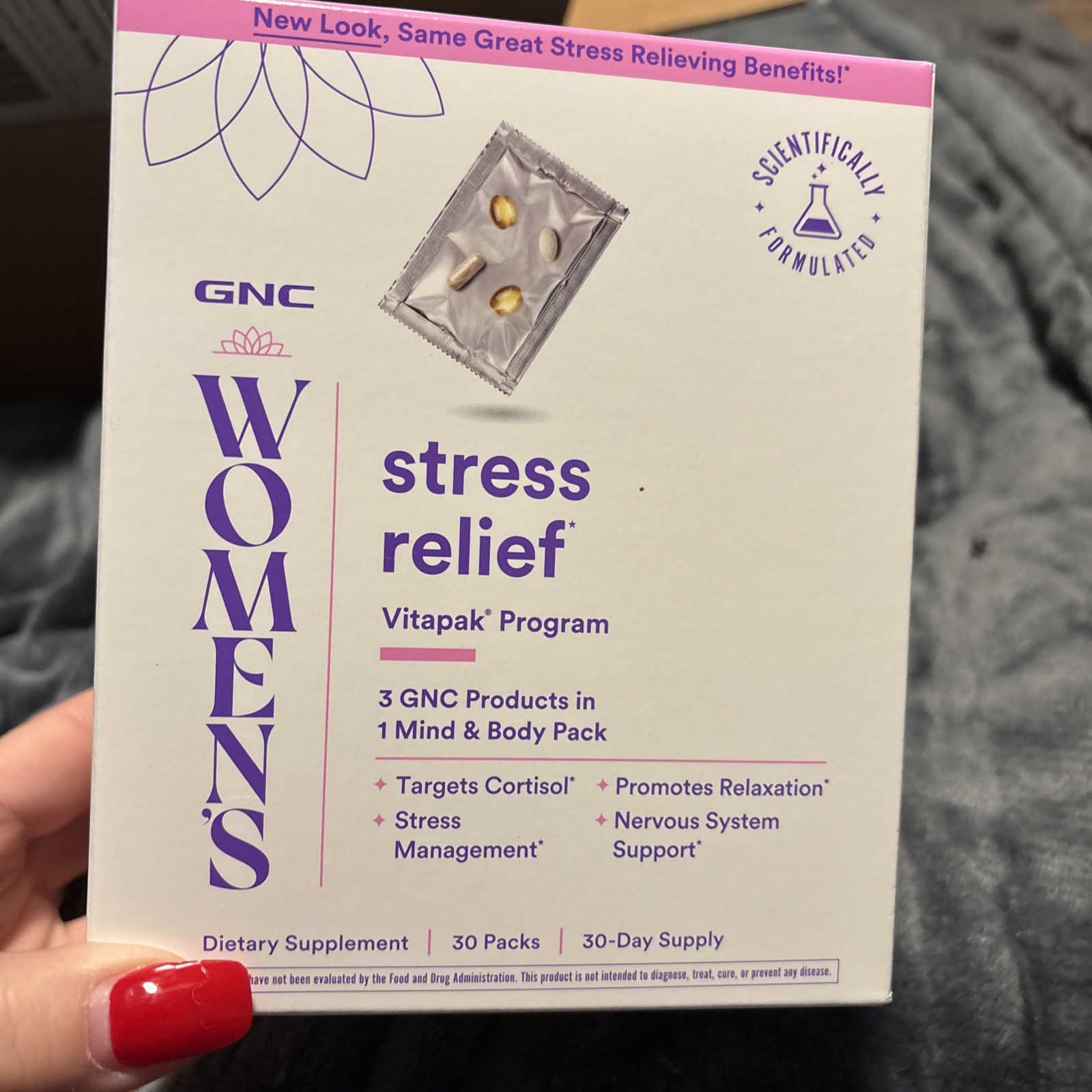 GNC Women’s Wellness Stress Relief Vitapak Program 30 Day Exp: 07/27