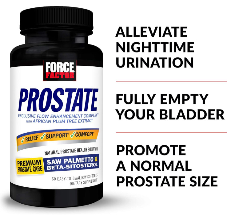 Force Factor Prostate, Natural Prostate Health Solution 60 Softgel