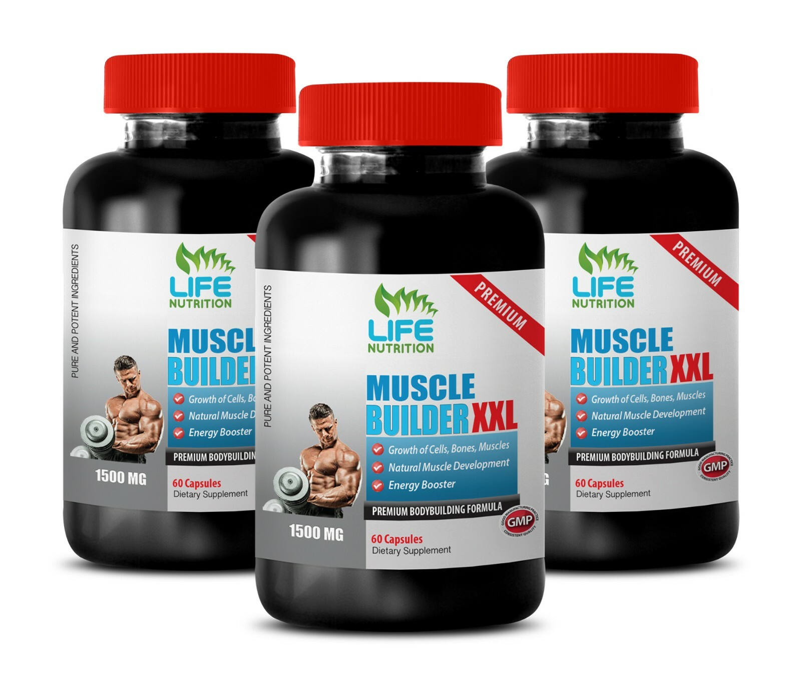 Potency Tonic Supplement – Muscle Builder XXL 1500mg – L-Ornithine Powder 3B