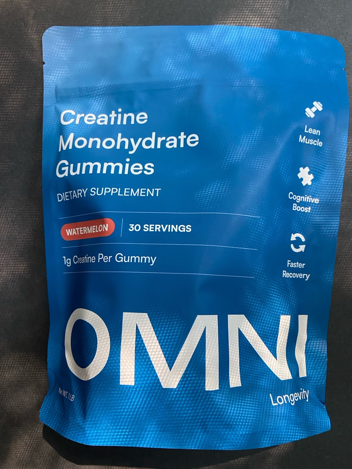 Creatine Monohydrate Gummy Watermelon, 1 Month Supply By OMNI