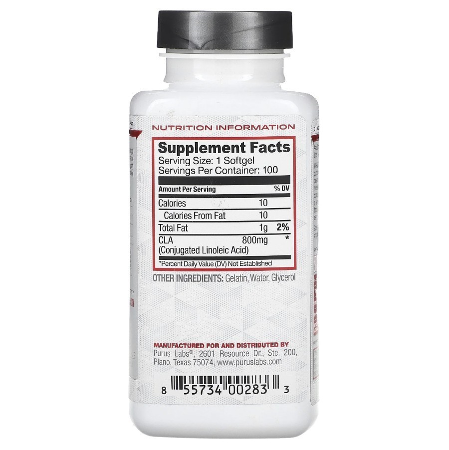 NATURAL FAT BURNER: Purus Labs CLA Stim-Free, Recovery – Weight Loss – 100ct
