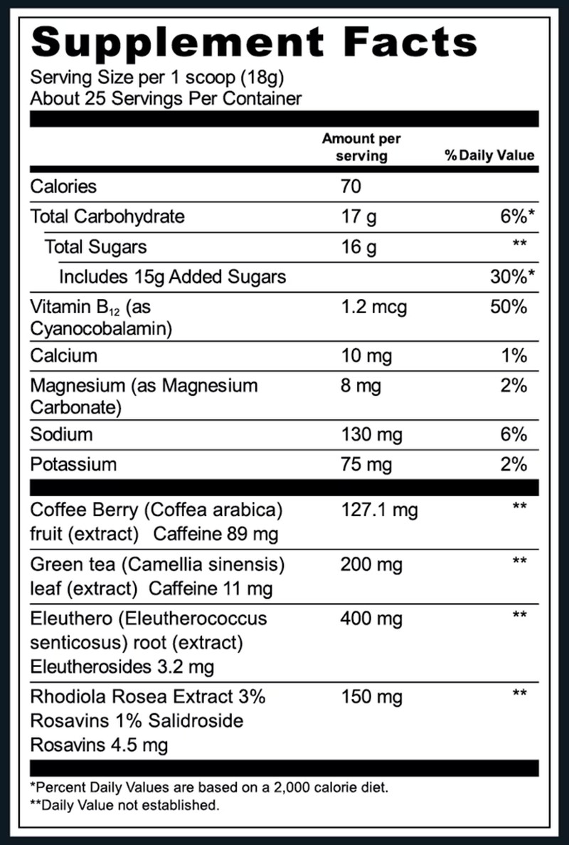 Sport Pre Workout Energizer, Plant-Based Powder, Acai Berry, 25 Servings (16.2Oz