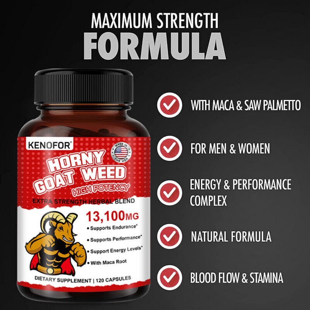 Horny Goat Weed Complex | 13,100 mg | 120 Capsules | Vegetarian | by KENOFOR