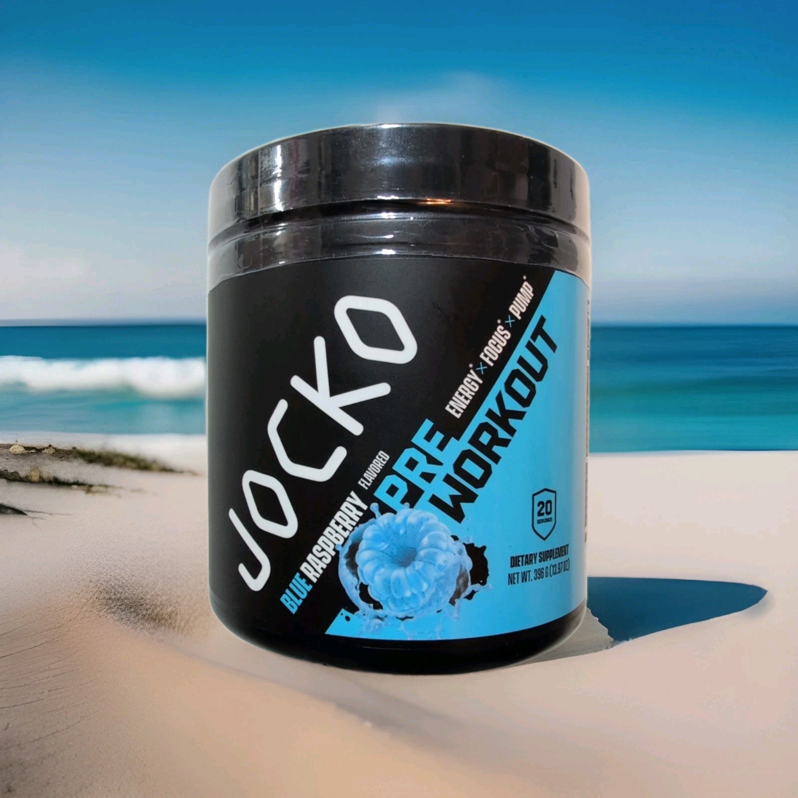 Jocko Fuel Ultimate Pre Workout Powder Blue Raspberry 13.97oz 6/27 FactorySealed