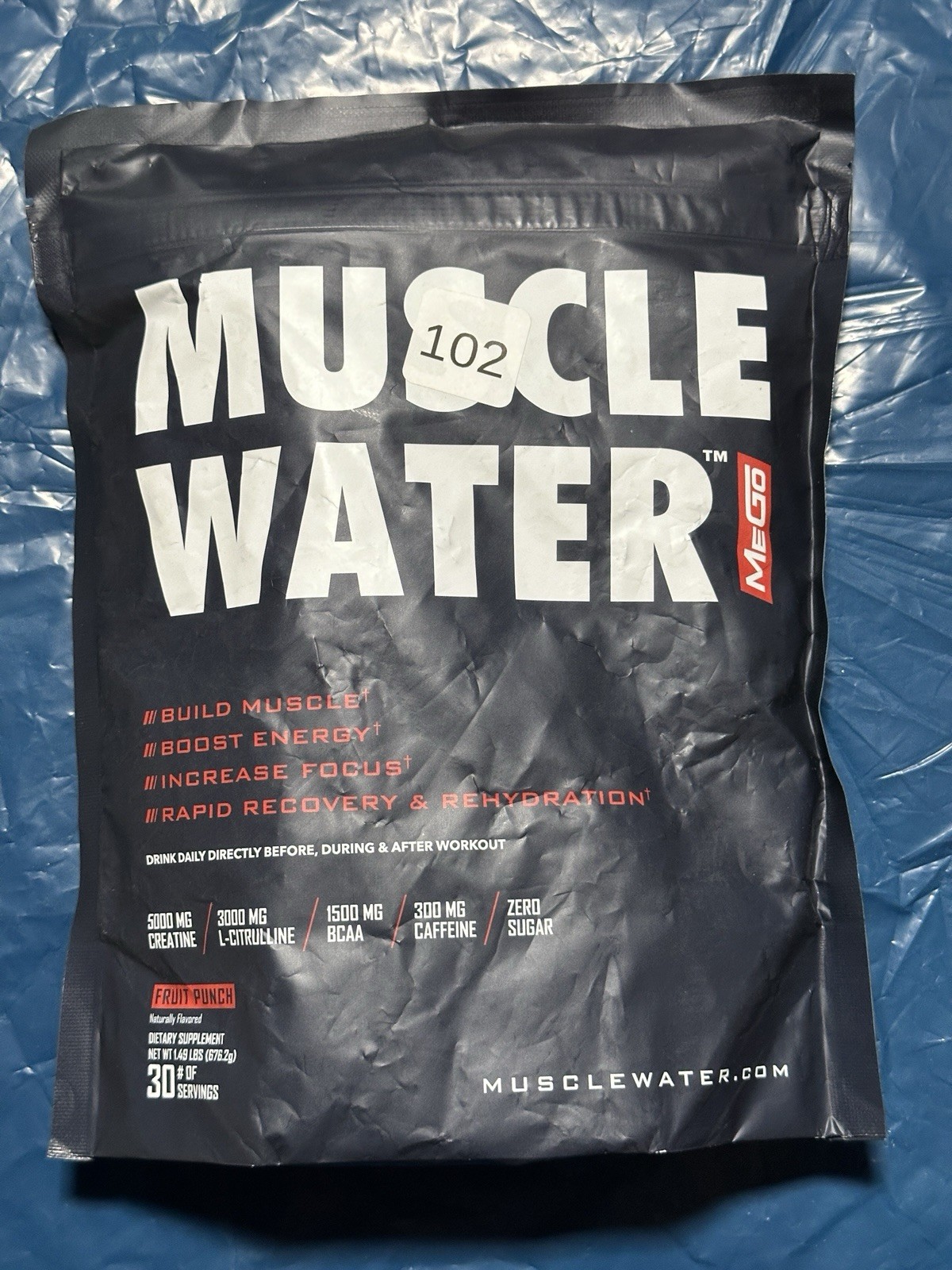 MUSCLE WATER Pre Workout Powder | Muscle + Pump + Energy | 20+ Supplements 08.26