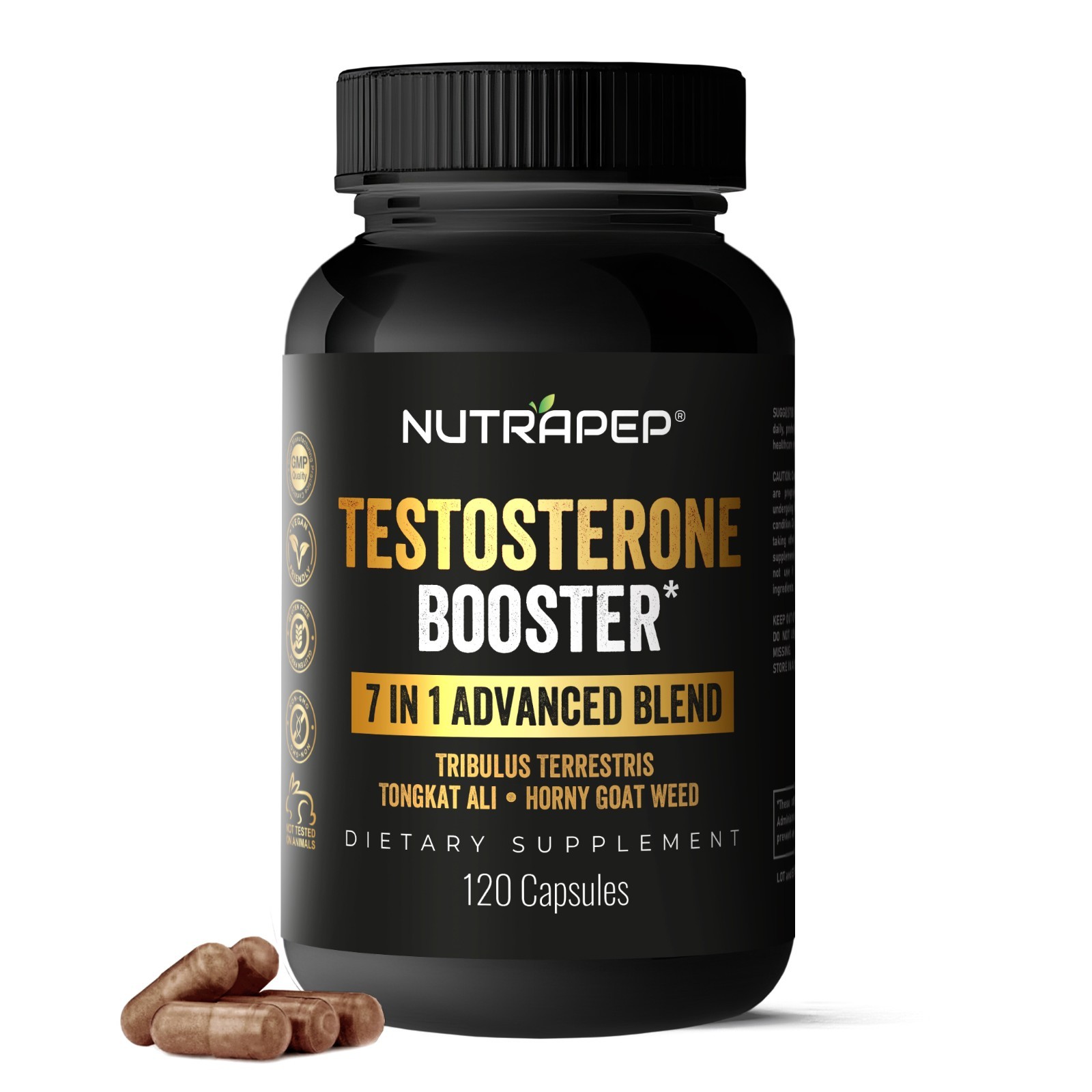 NutraPep Testosterone Booster Supplement for Men – Natural Energy Enhancement