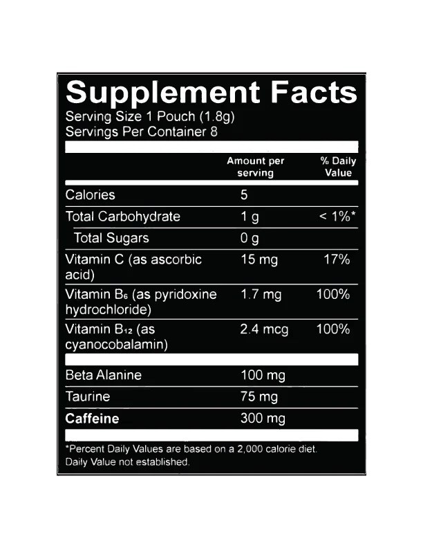 9 PACK STIFF LIP Dippable PRE-WORKOUT High Stim 300mg Caffeine See Description