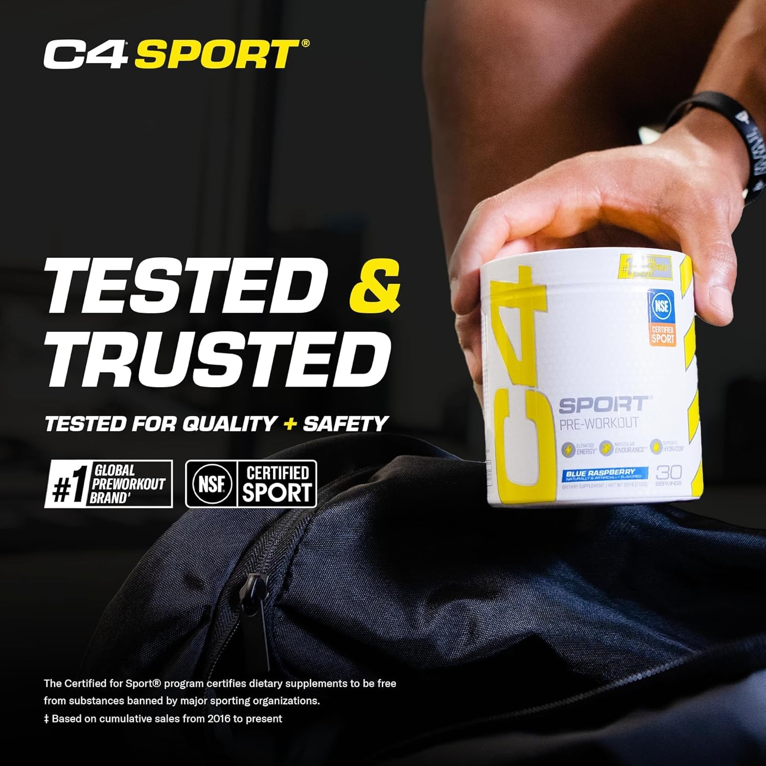 C4 Sport Pre Workout Powder Blue Raspberry – Pre Workout Energy with Creatine +