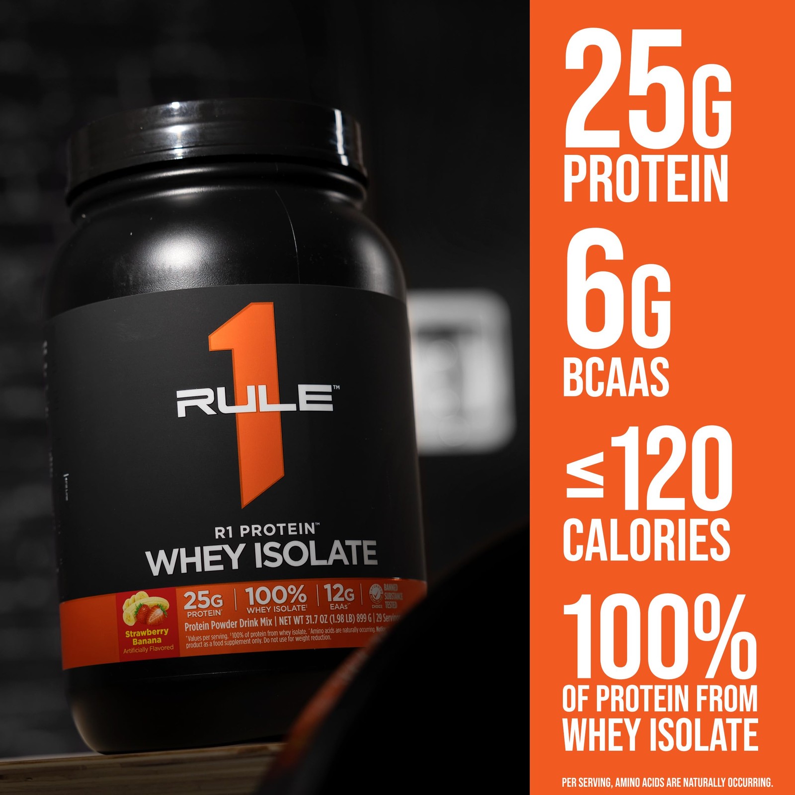 Rule 1 Proteins R1 Protein Whey Isolate with 25g Protein & 6g BCAA Exclusive…
