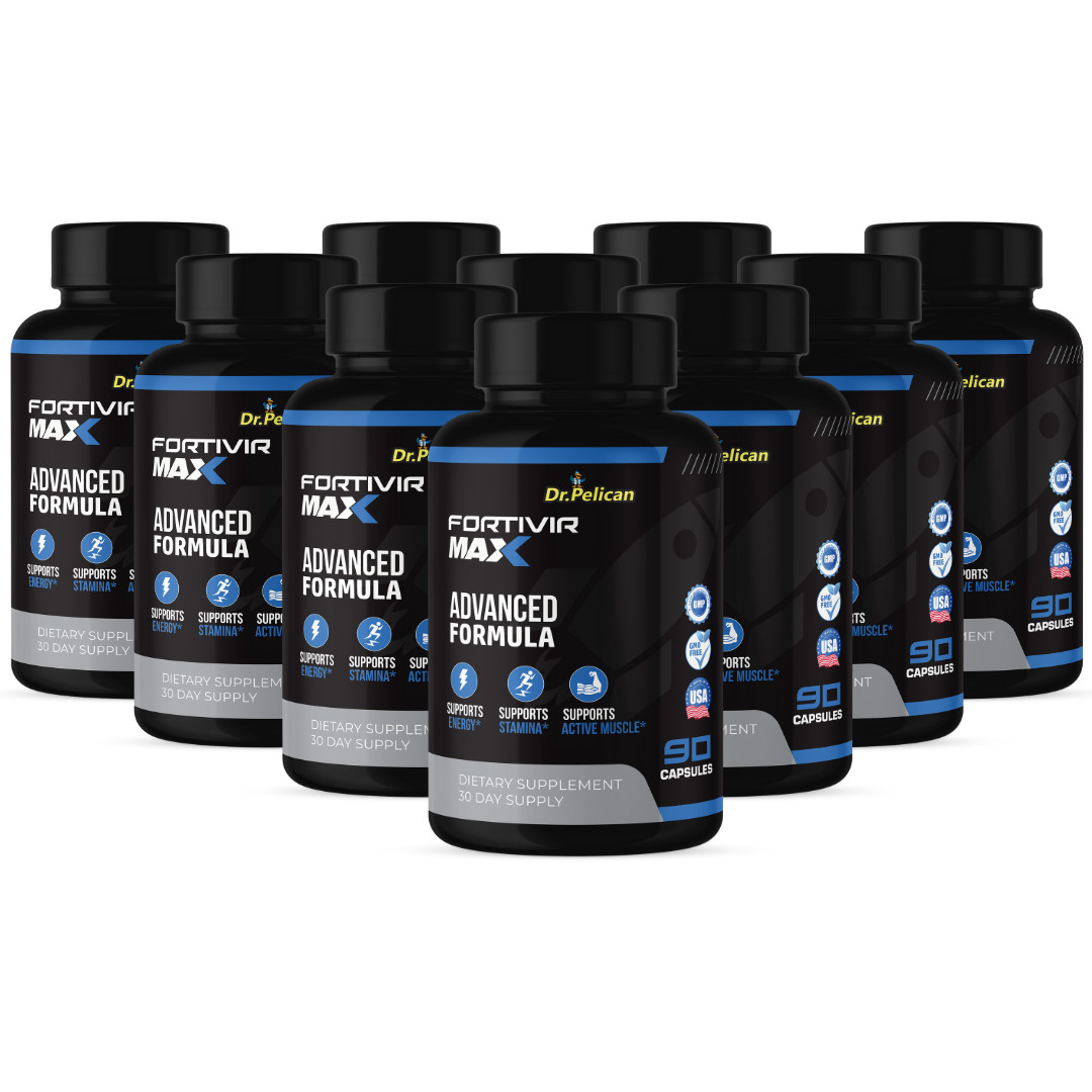 Fortivir Max- Bodybuilding & Men’s Health Support- 10 Bottles- 900 Capsules