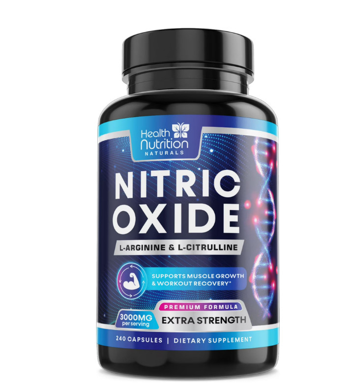 Nitric Oxide Booster w/ L-Arginine 3000mg Highest Potency Muscle Pump Supplement