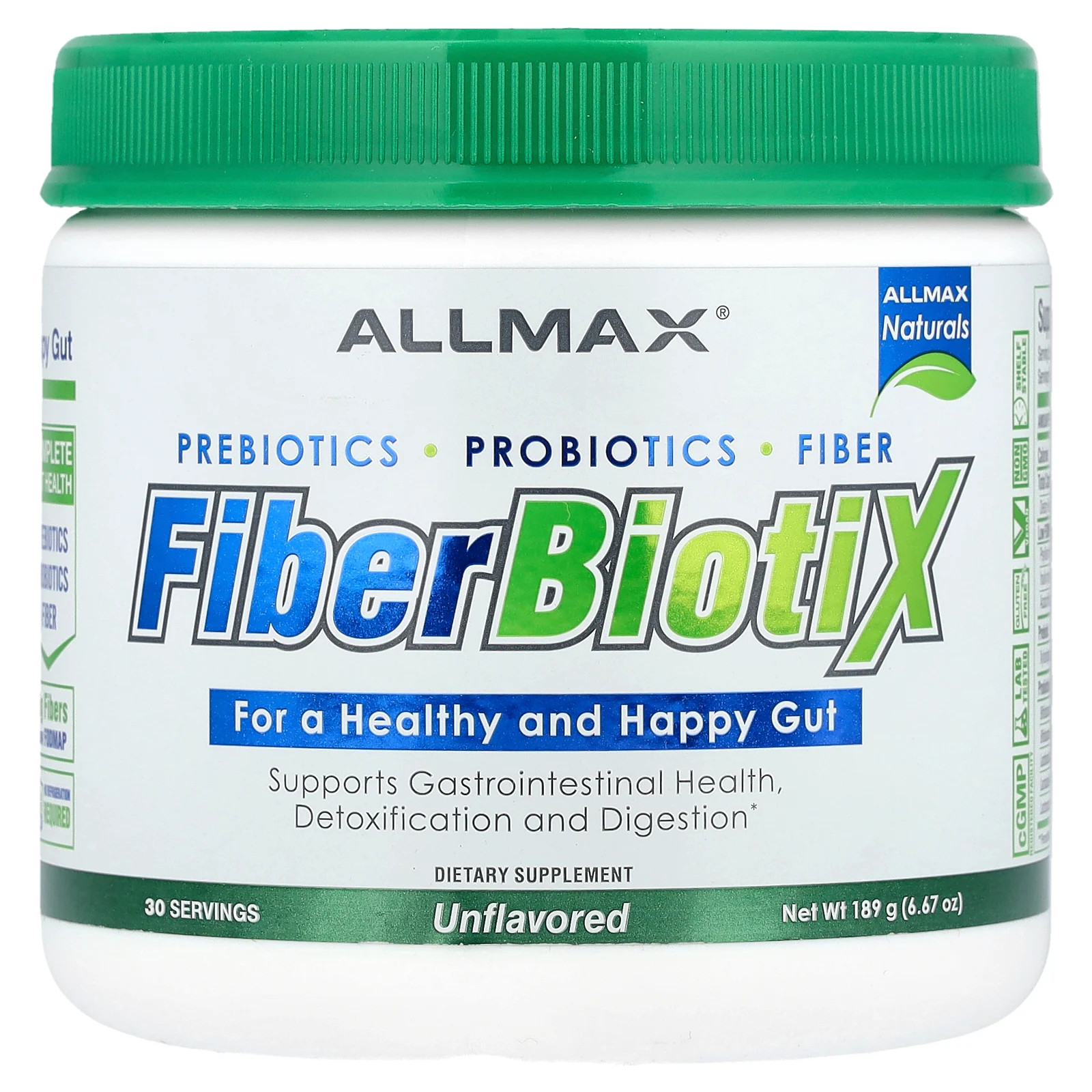 FiberBiotiX, Unflavored, 6.67 oz (189 g)