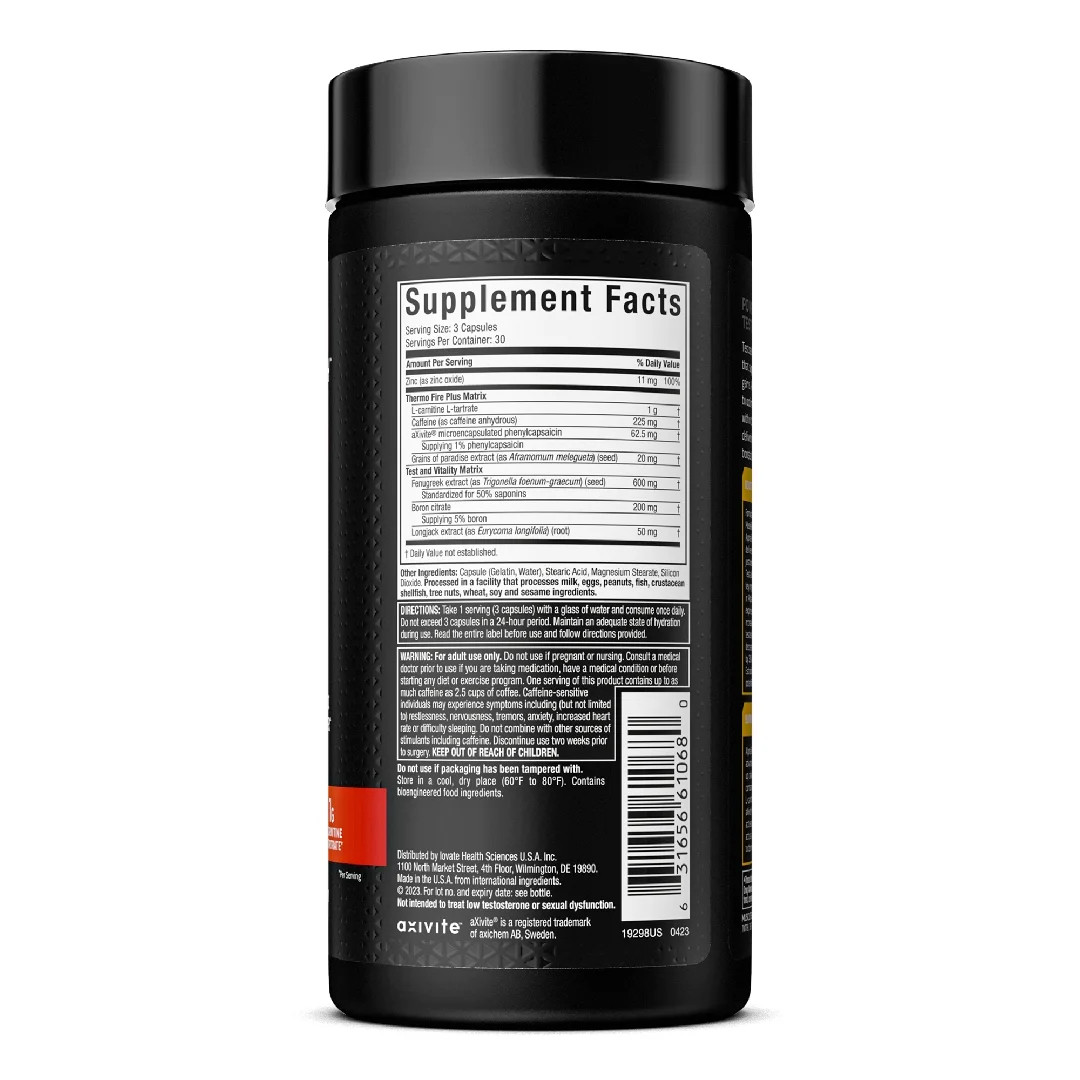 Alpha Test Thermogenic Testosterone Booster, Performance Supplement, 90 Ct