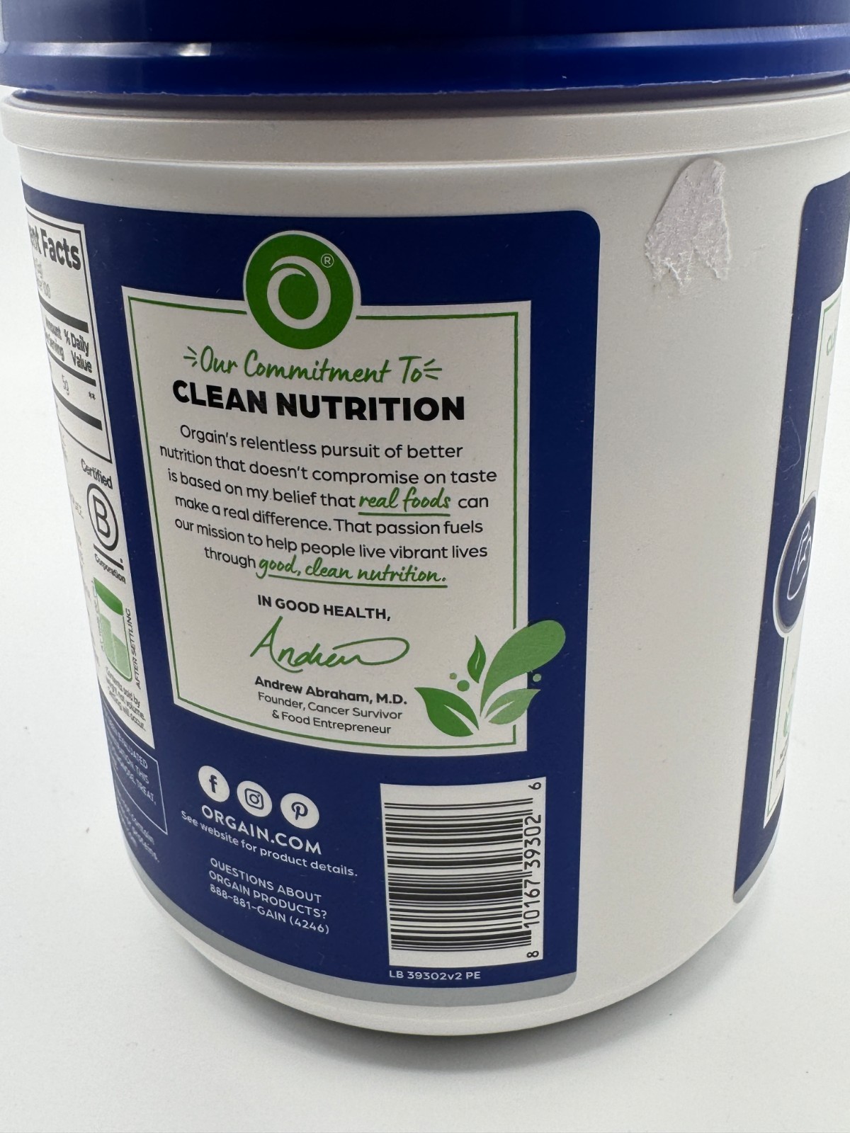 Orgain Creatine Monohydrate Micronized Unflavored 100 Servings EXP: 10/27