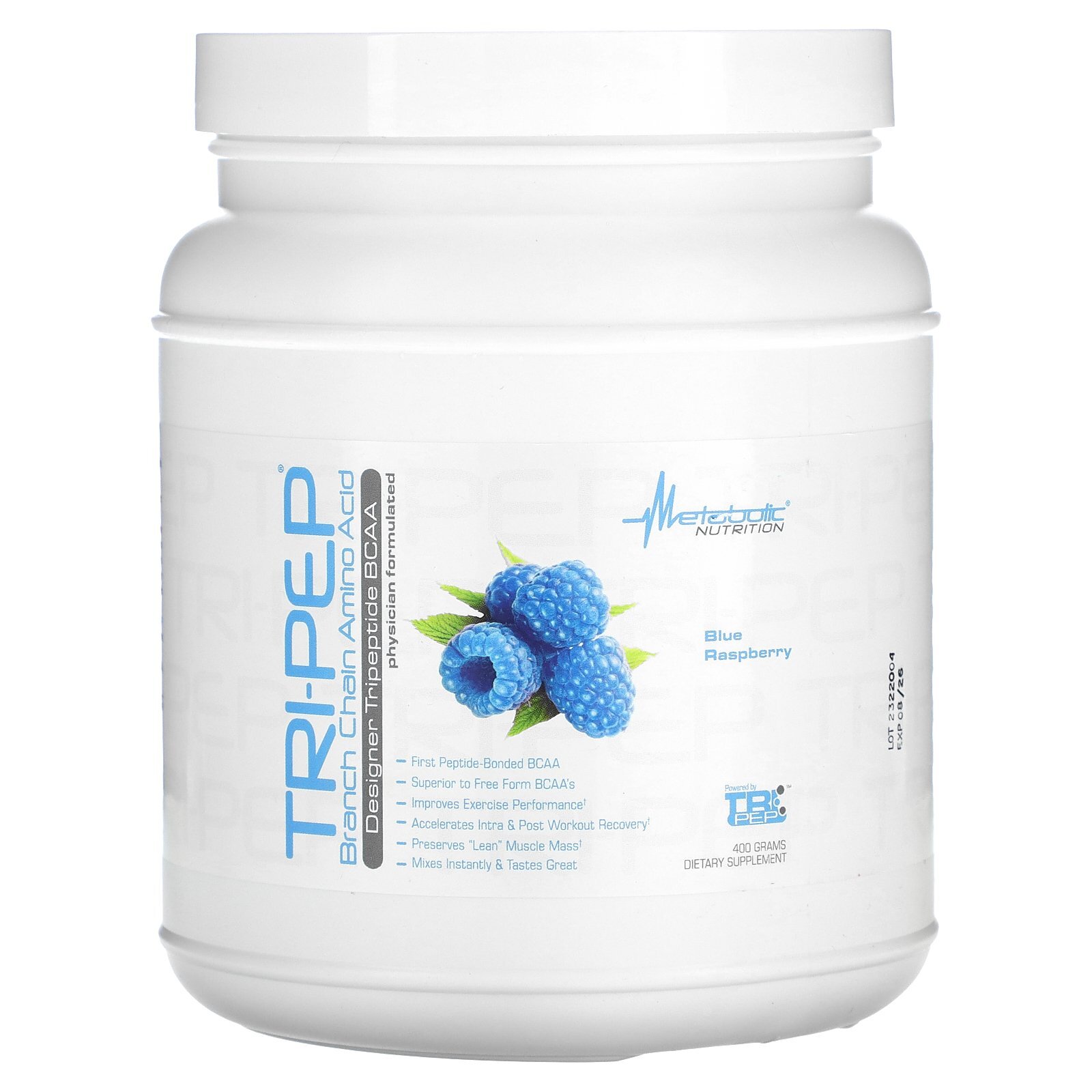 Tri-Pep, Branch Chain Amino Acid, Blue Raspberry, 14.1 oz, (400 g)
