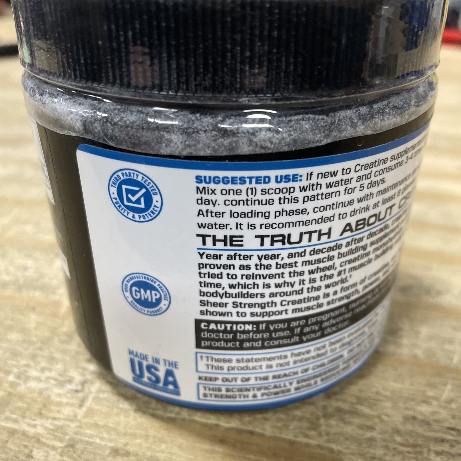 Sheer Strength Labs Micronized Creatine Monohydrate Powder Unflavored, 12/2024