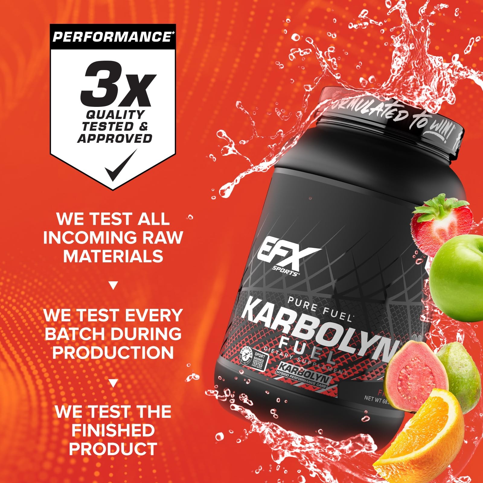 EFX Sports Karbolyn Fuel | FastAbsorbing Carbohydrate Powder | Carb Load, Sus…
