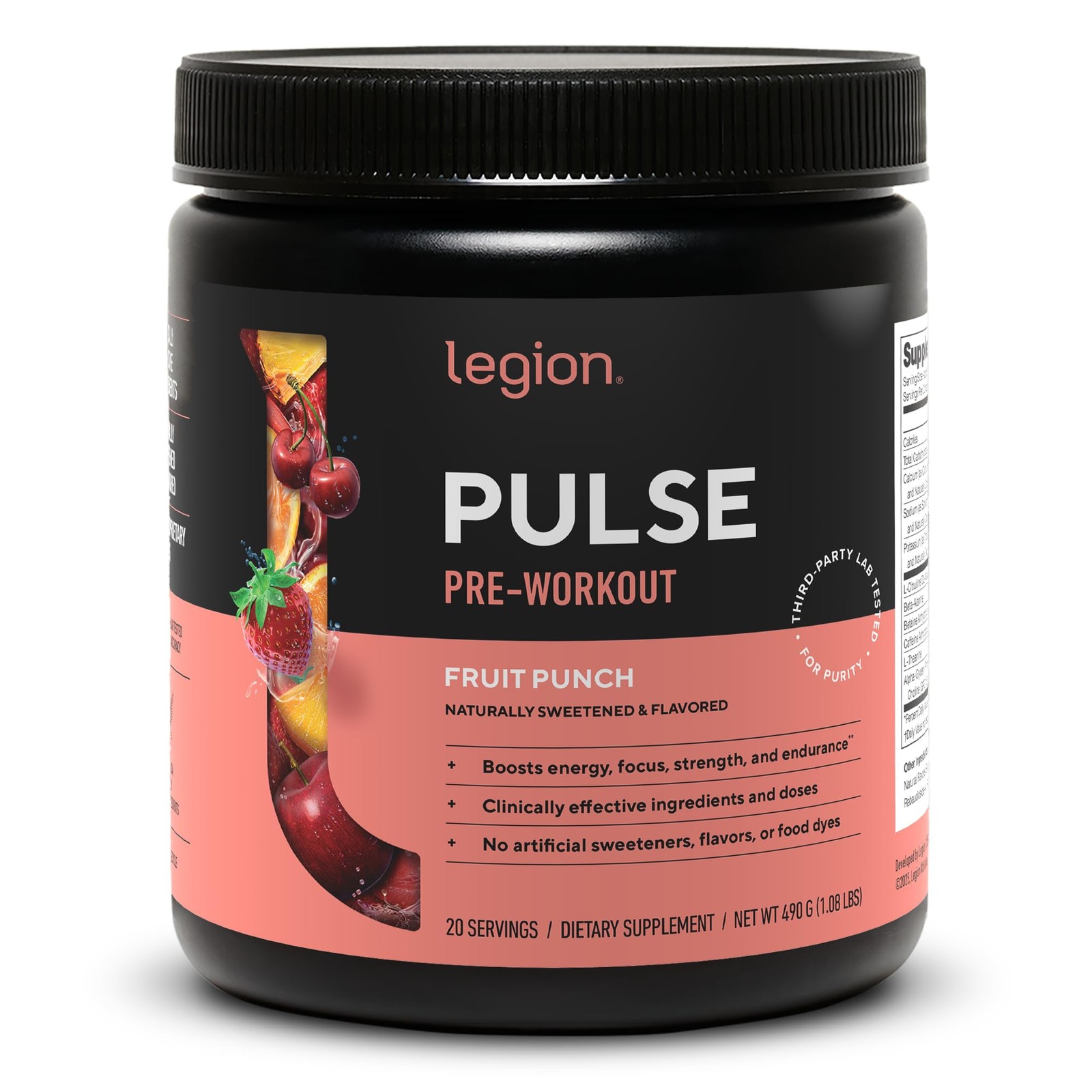 LEGION Pulse Pre Workout Supplement All Natural Nitric Oxide Preworkout Drin…