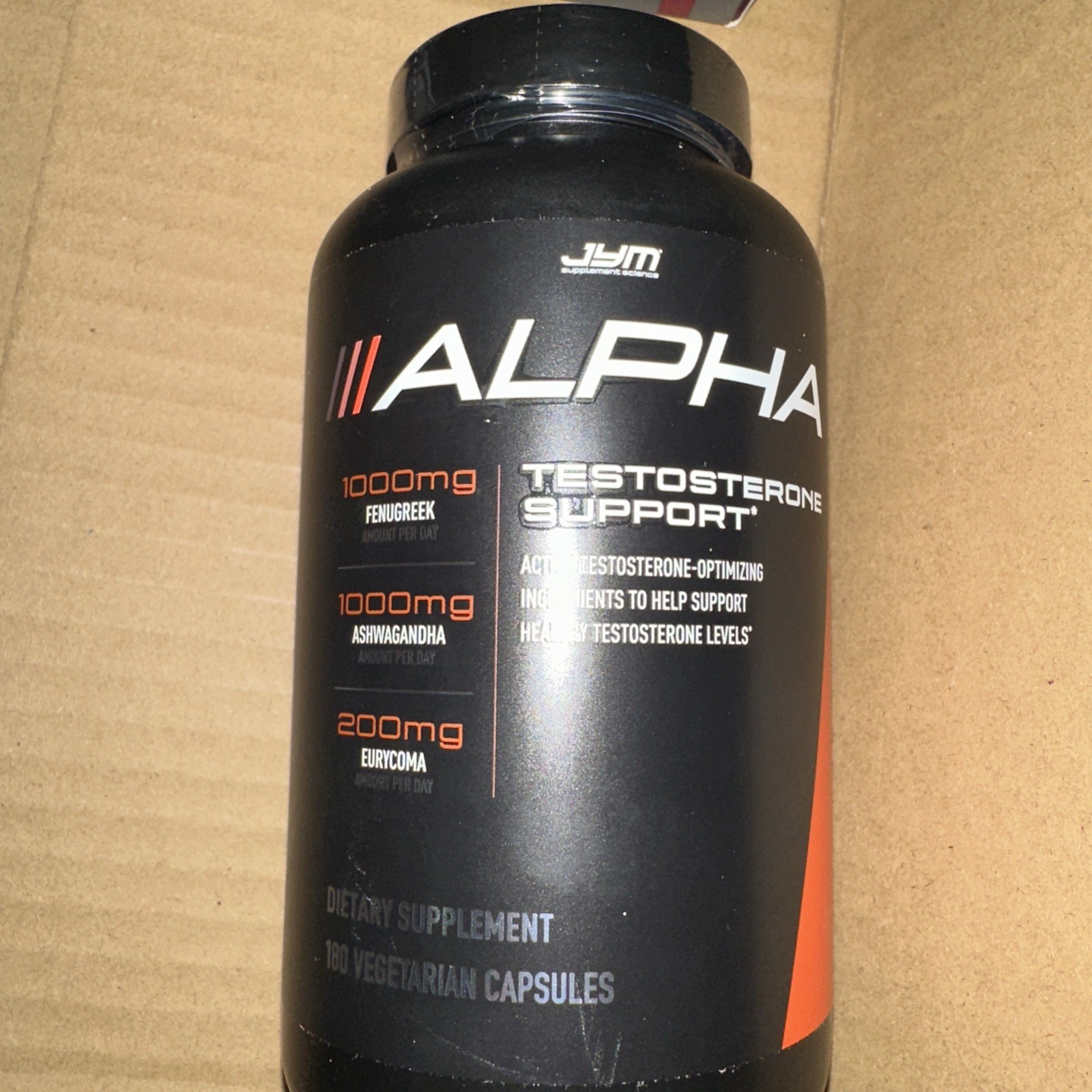 Jym Supplement Science Alpha Jym 180 Capsules Test Support Exp: 2027
