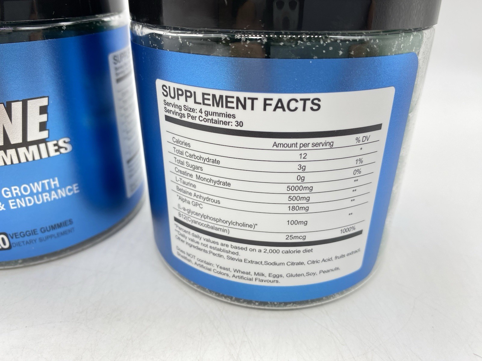 Creatine Monohydrate Gummies 5000MG Energy Muscle Performance 2 Pack / 120 Each