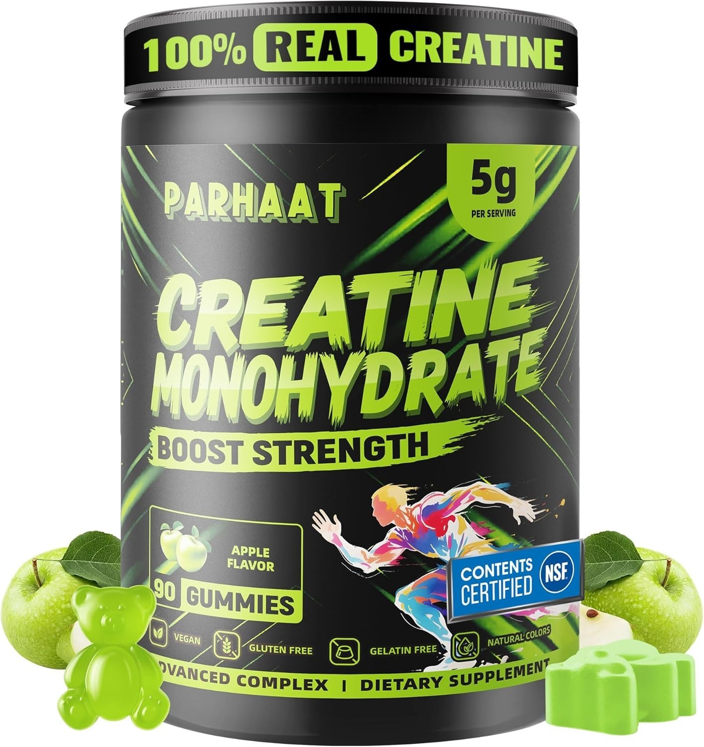 Parhaat NSF Certified Creatine Gummy – Creatine Monohydrate Gummies 5g