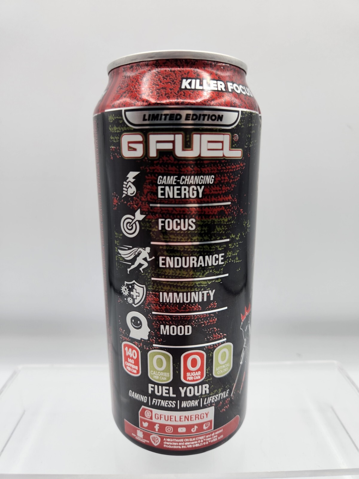 G Fuel Nightmare on Elm Street Energy Drink Dream Demon 16 Fl Oz Limited Edition