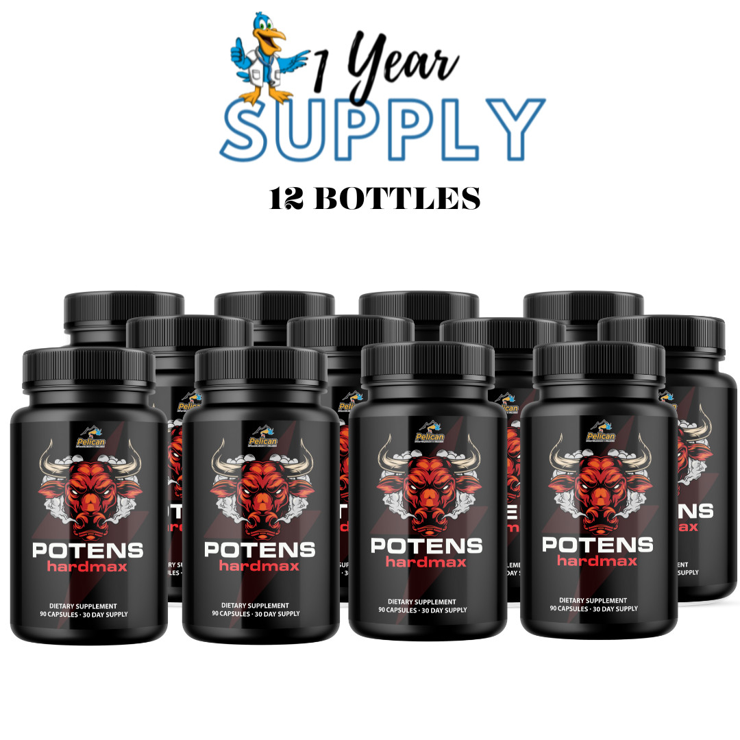 POTENS Hardmax- Bodybuilding & Men’s Health Support- 12 Bottles- 1080 Capsules