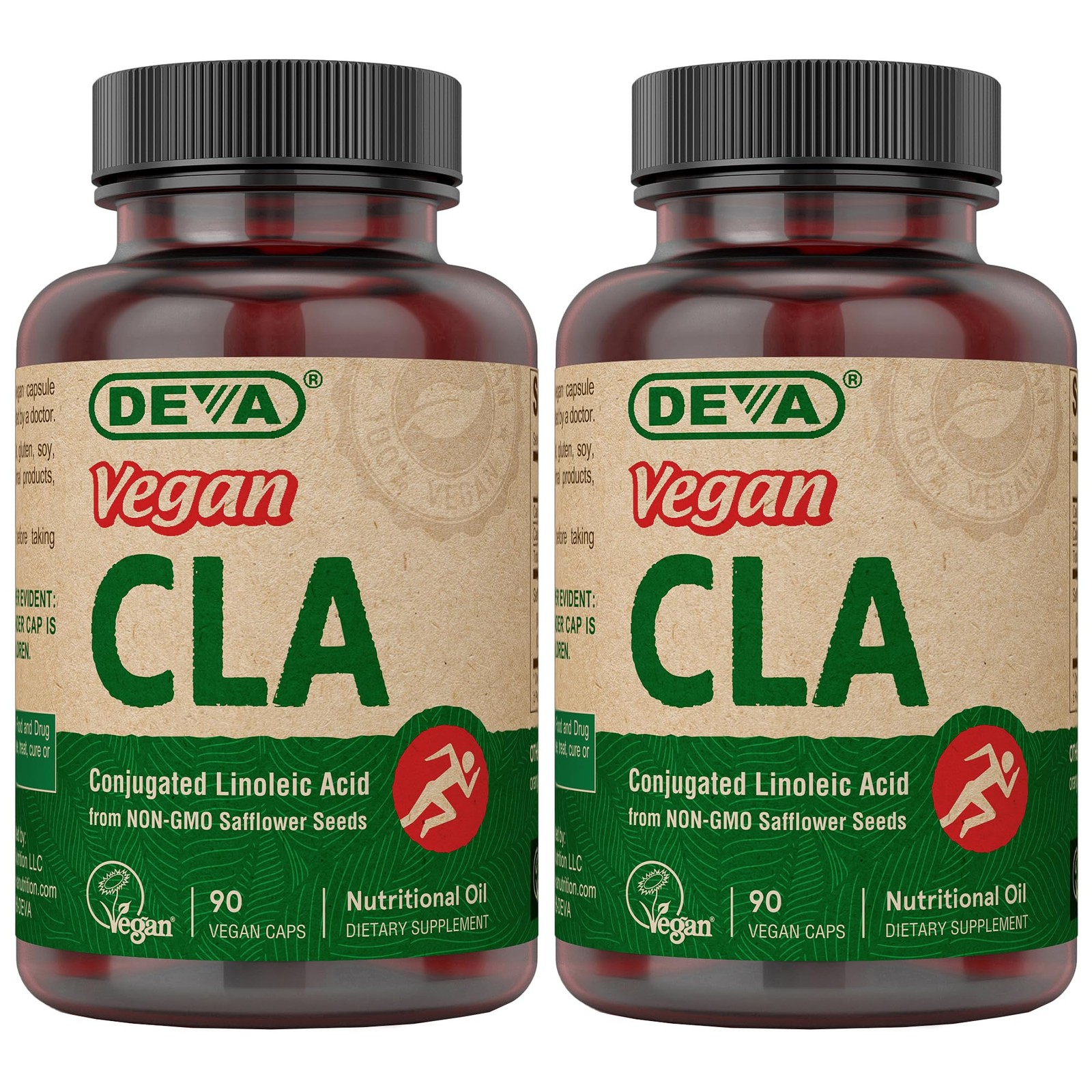 Vegan CLA 2-Pack – Conjugated Linoleic Acid from Non-GMO Safflower Oil, 90 Ve…