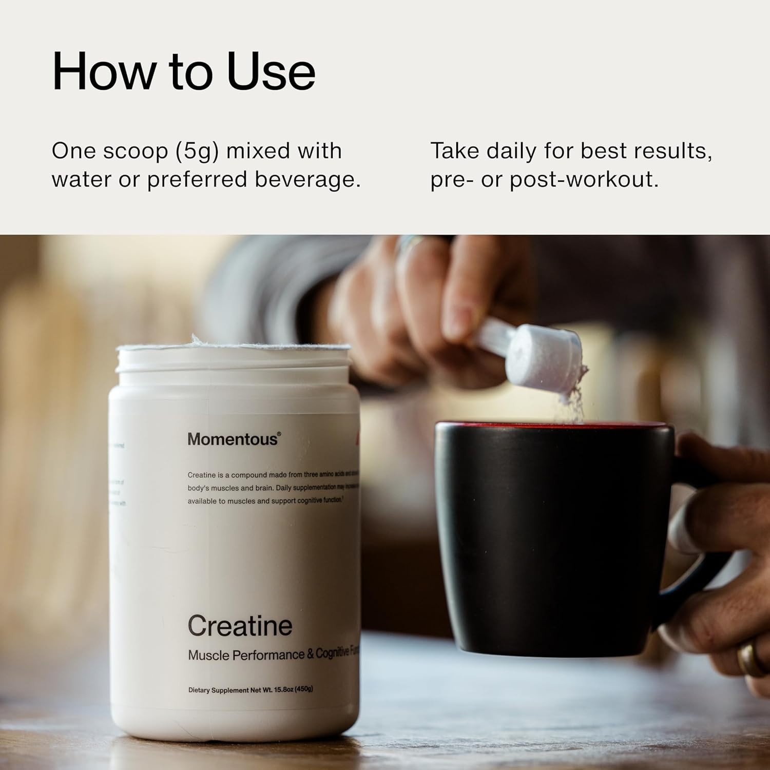 Creatine Monohydrate Powder – Boost Performance & Recovery, 15.8oz Canister