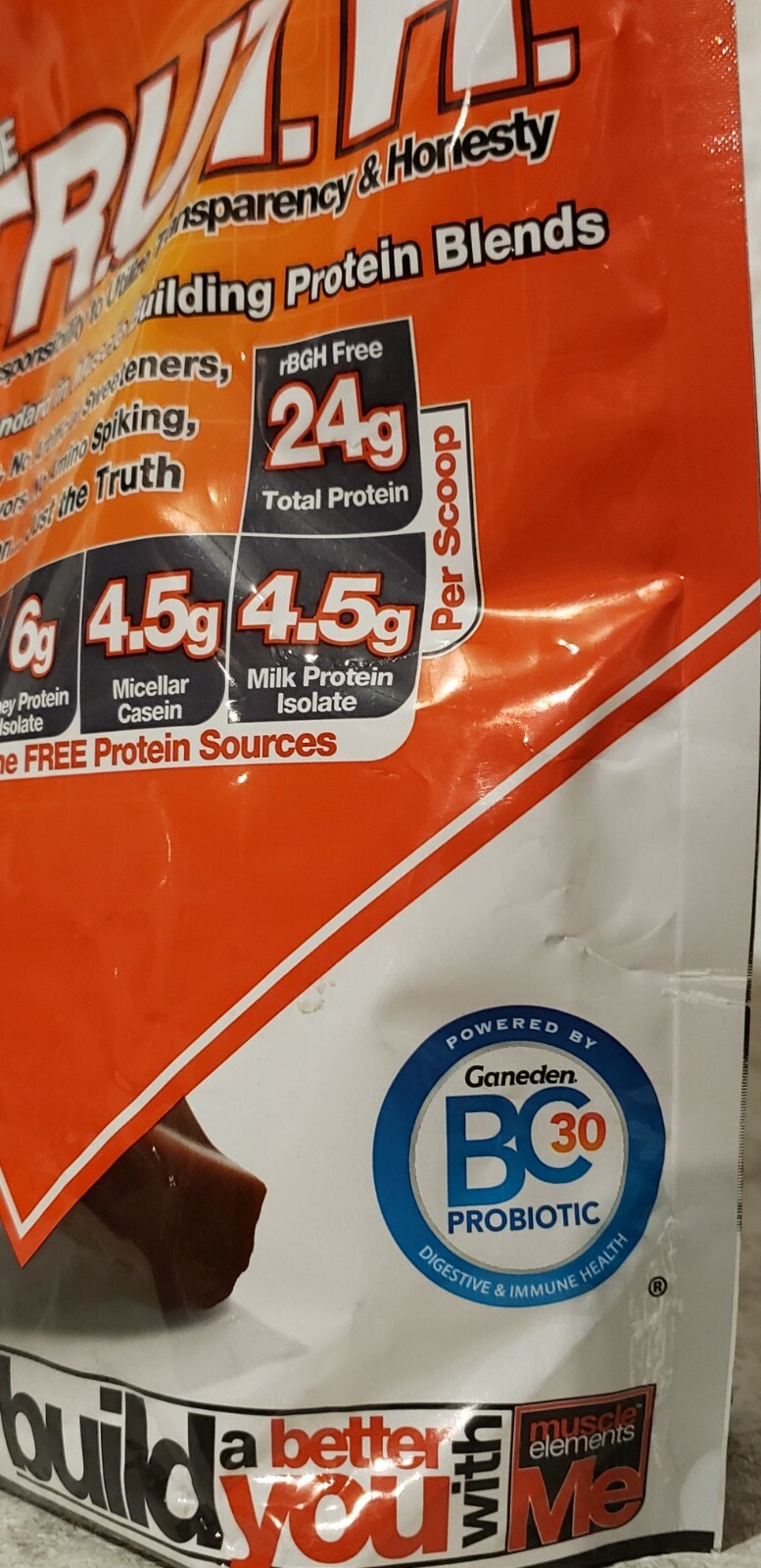 Muscle Elements The TRUTH – 24 Servings – Chocolate Bar – 2.3 lbs – Exp 12/2025