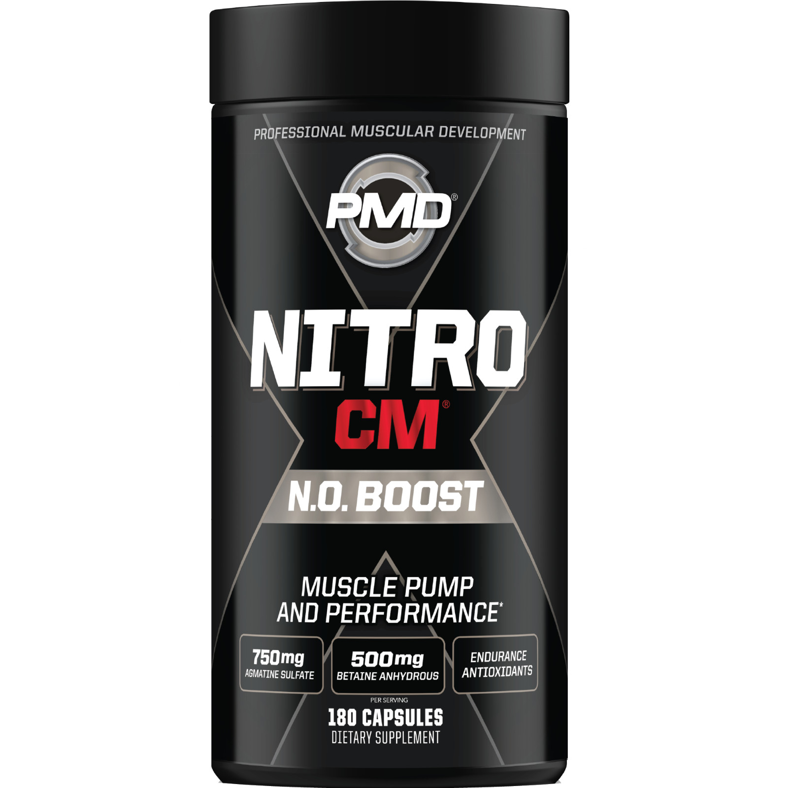 NITRO CM – Nitric Oxide Formula for Muscle Pumps & Performance – (180 Capsules)