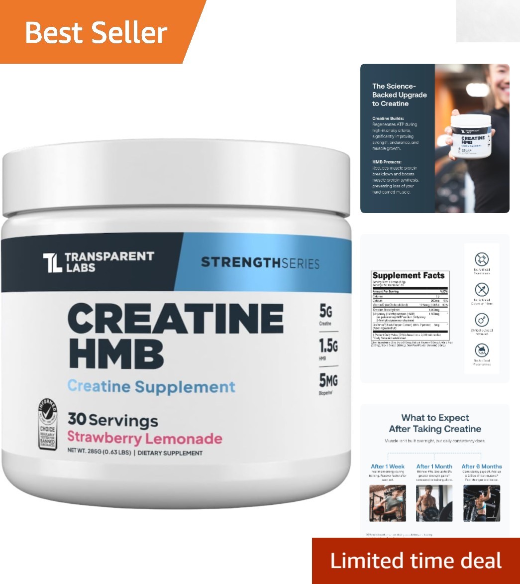 30 Servings Creatine HMB – Clean Formula for Strength, Lean Physique & Wellness