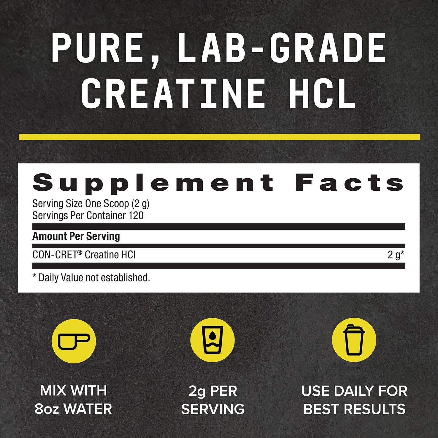 Chemistry Labs Creatine HCl Powder | Improves Muscle Performance | 120 Servings