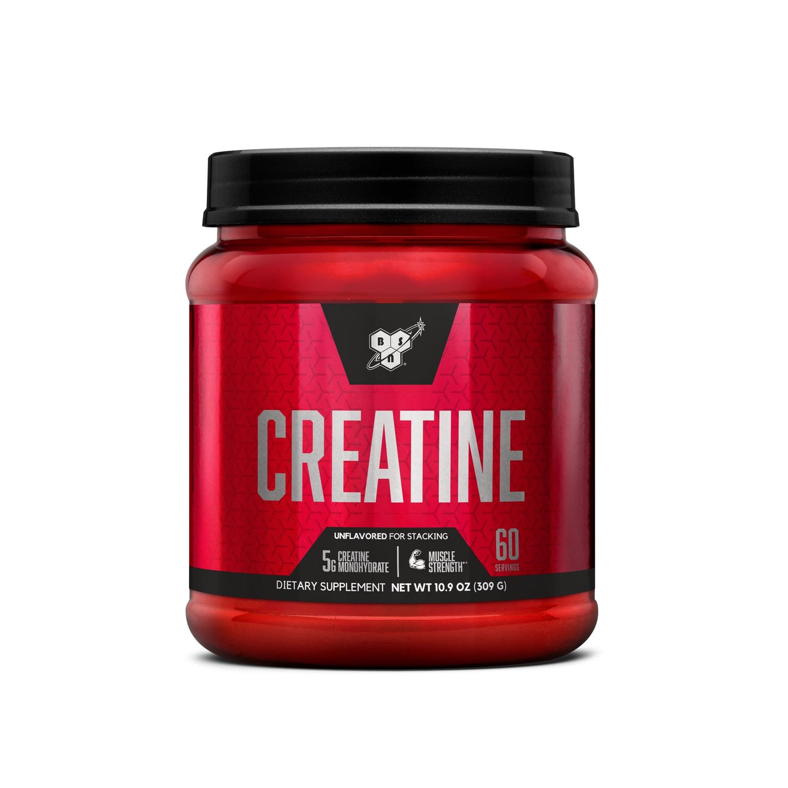 BSN Micronized Creatine Monohydrate Powder, 10.9 Ounce (Pack of 1), White