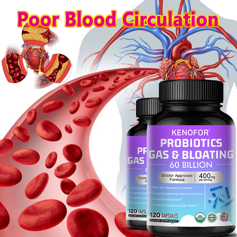 60 BILLION Prebiotic & Probiotics, Gas, Constipation & Bloating Relief