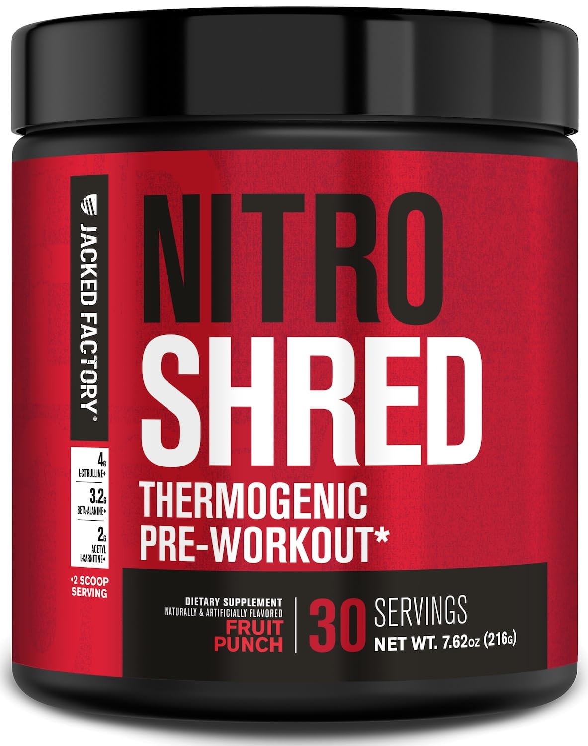 Jacked Factory Shred Pre Workout Fruit Punch 30 Servings