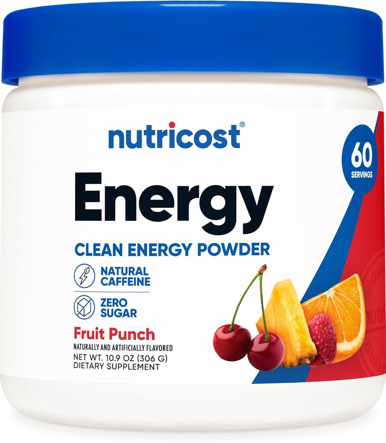 Nutricost Energy Complex (Fruit Punch) (60 Servings) – Clean Energy Powder, 300g