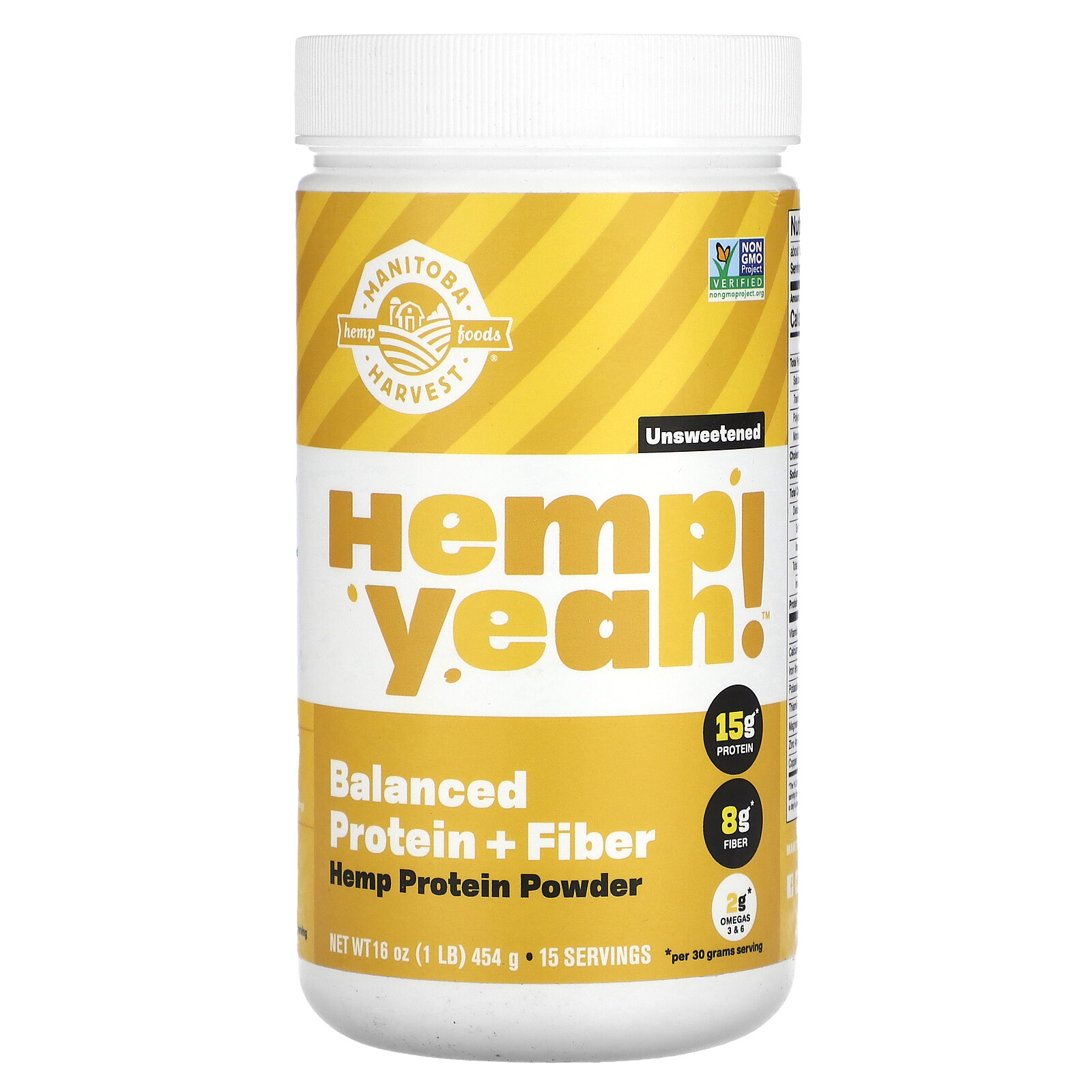 Manitoba Harvest Hemp Pro 50 16 oz 454 g Non-GMO, Preservative-Free, Raw, Vegan,