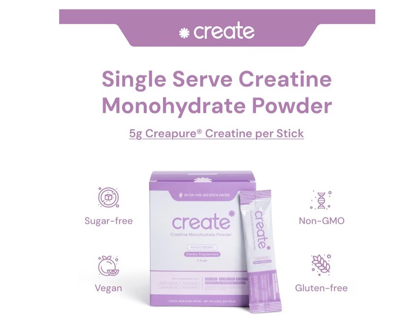 Create Single Serve Creatine Monohydrate Powder – 5g, Sugar-Free, Mixed Berry-30