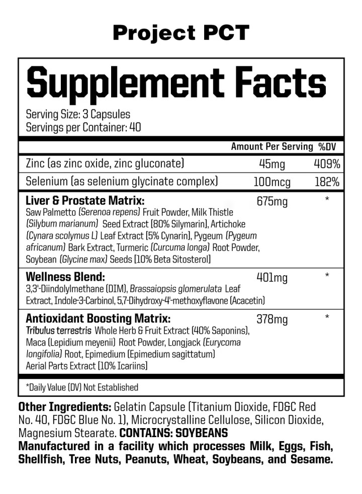 ANABOLIC WARFARE PROJECT PCT Estrogen Rebound Hormone Health 120 Capsules