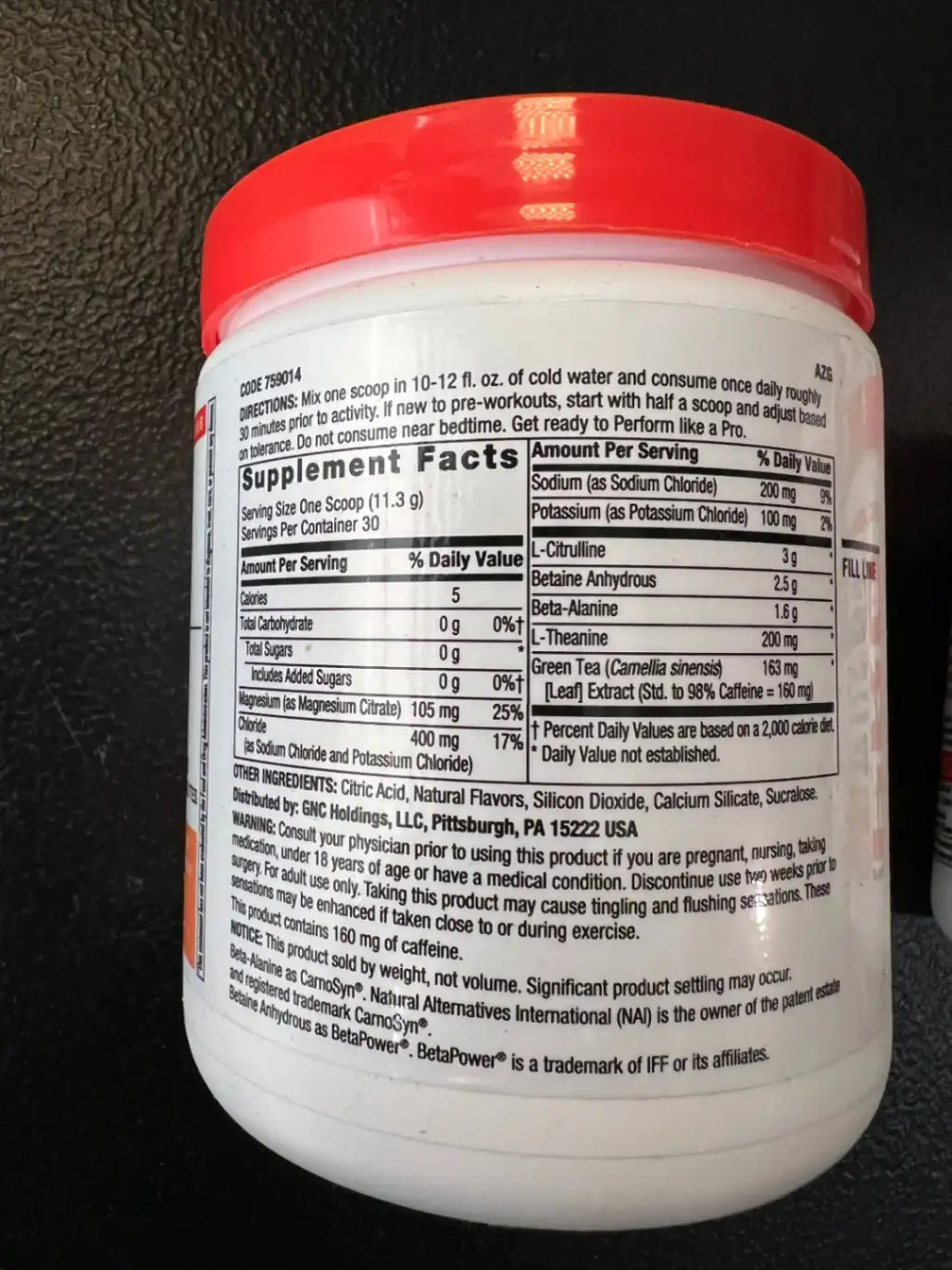 2x GNC Pro Pre-Workout Tropical Fruit Punch 11.96 Oz 30 Serv Energy Performance