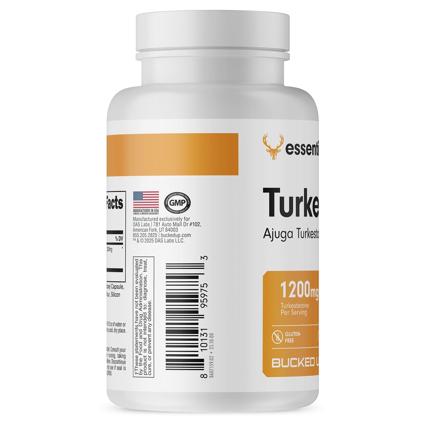 Bucked Up Turkesterone 1200mg Ajuga Turkestanica Extract 100 Capsules 50 serving