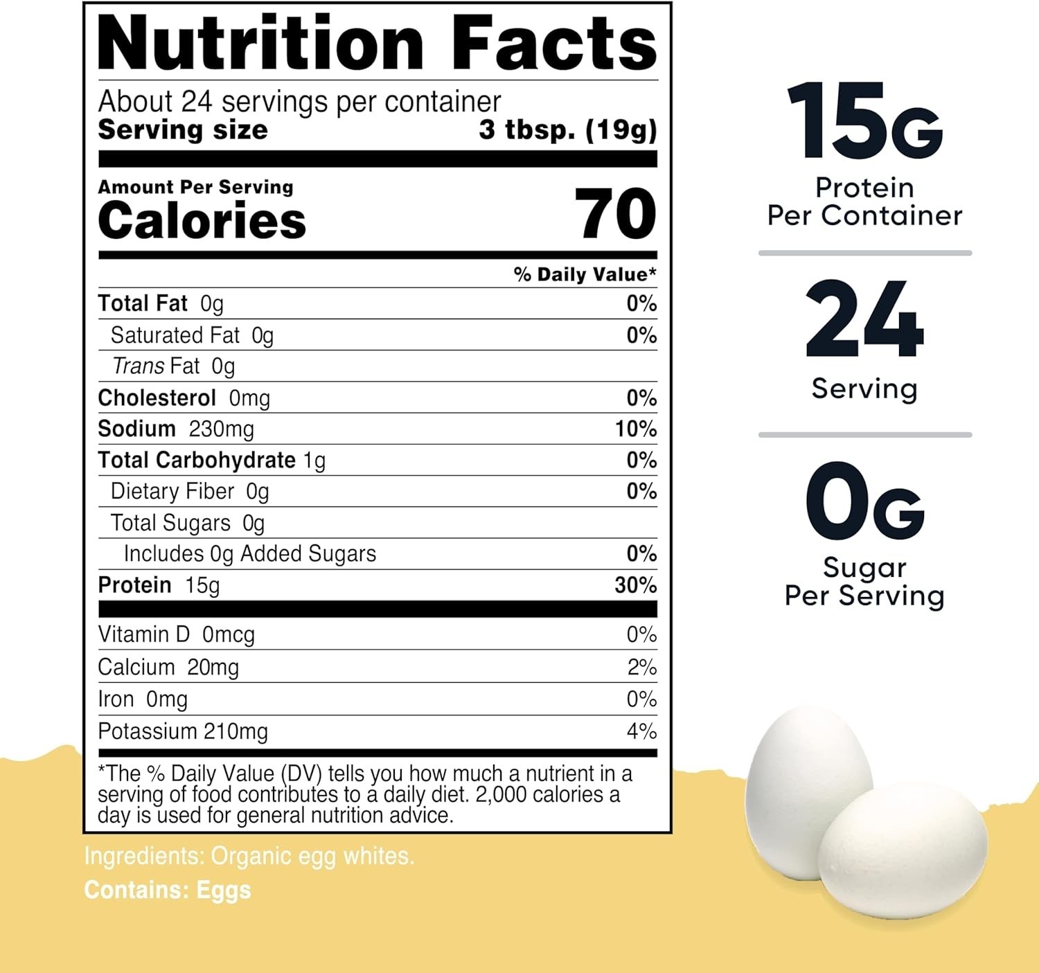 Nutricost Pantry Organic Egg White Protein Powder (1LB) – GMO-Free, Gluten-Free