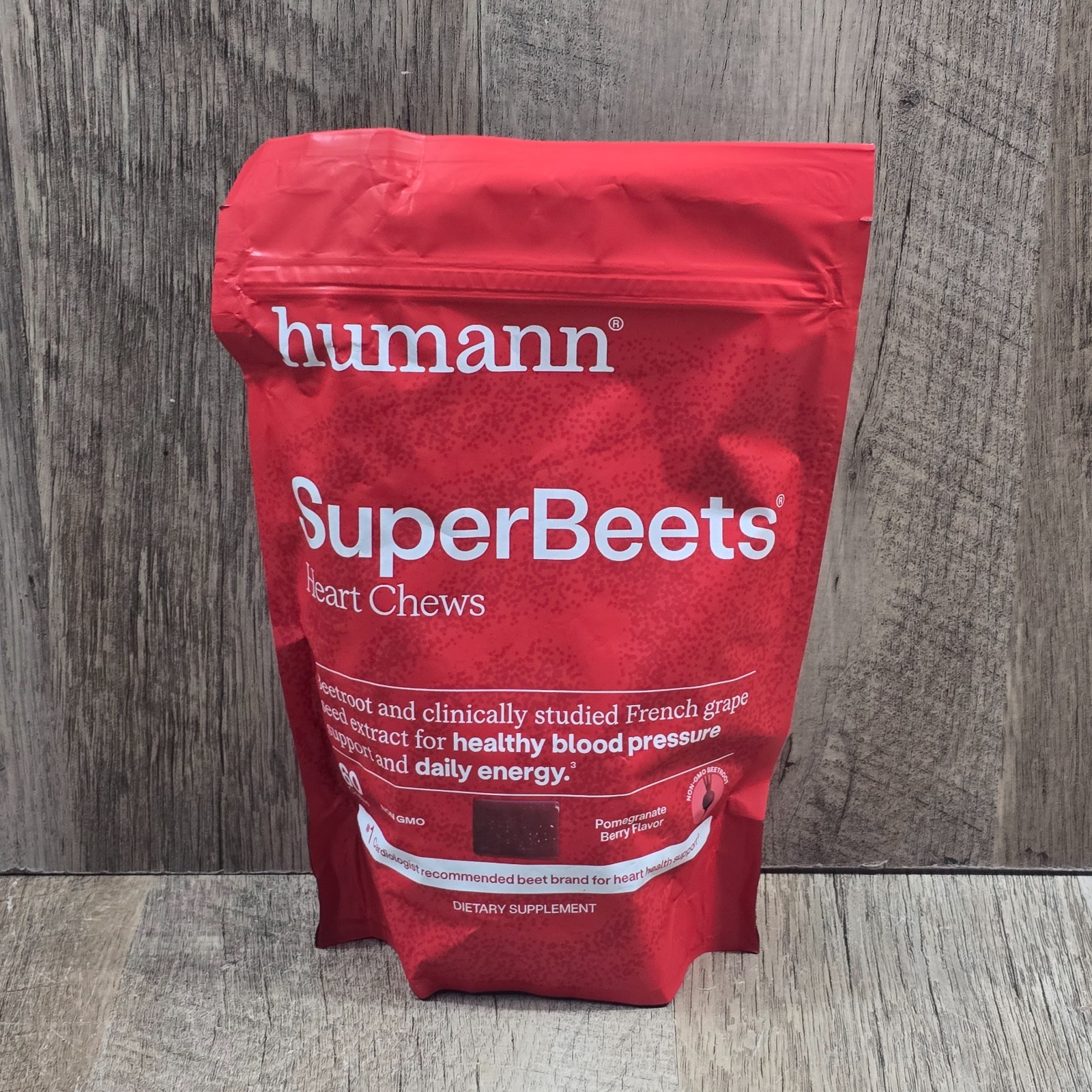 HumanN – SUPER BEETS Heart Chews, 60 Count, New & Sealed! EXP: 08/2027
