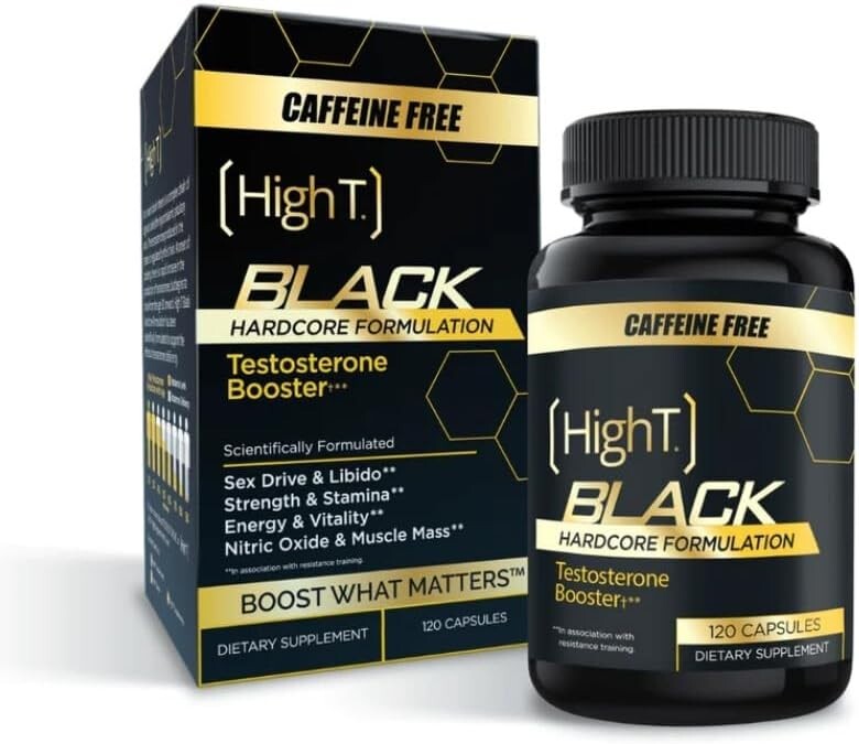 HighT High T Black Caffeine Free Hardcore Formula Nitric Oxide 120 Capsules NEW