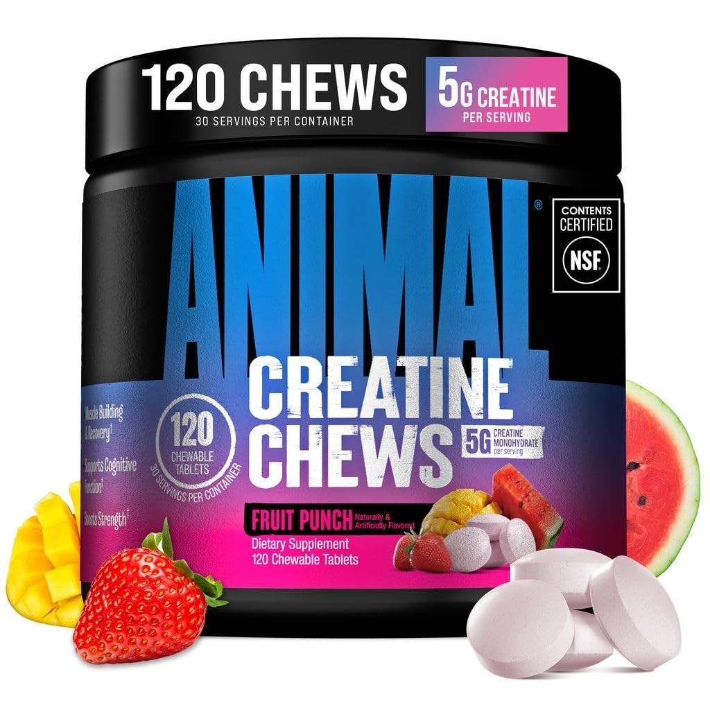 Enhanced Creatine Chews – Monohydrate with AstraGin & Sea Salt for Pumps – Fruit