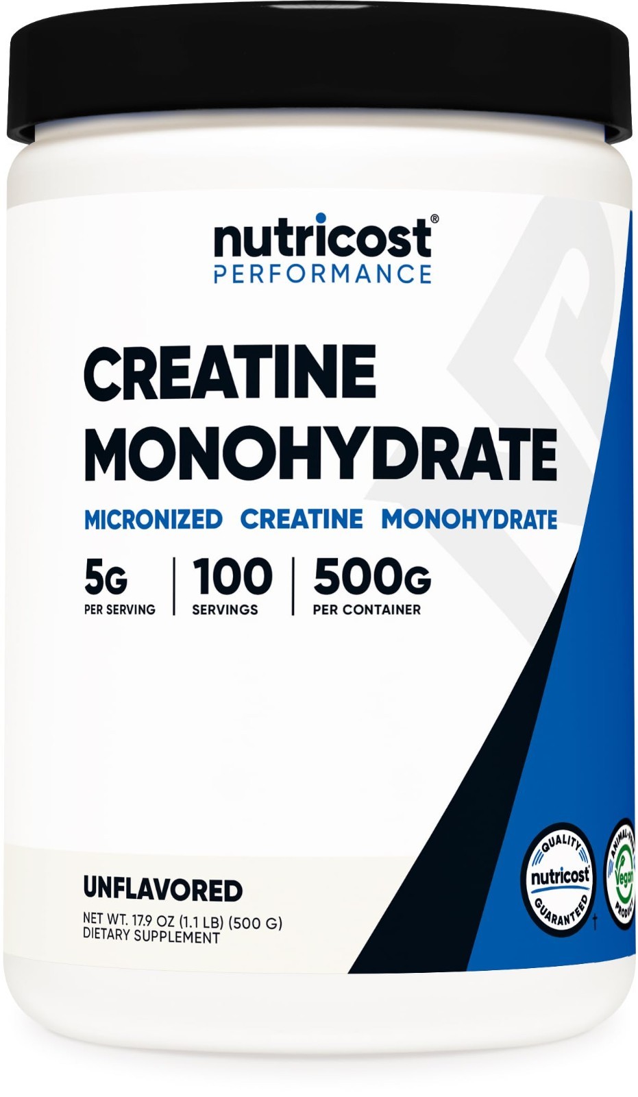 Micronized Creatine Monohydrate Powder 500g | 100 Servings | 5000mg Per Serving