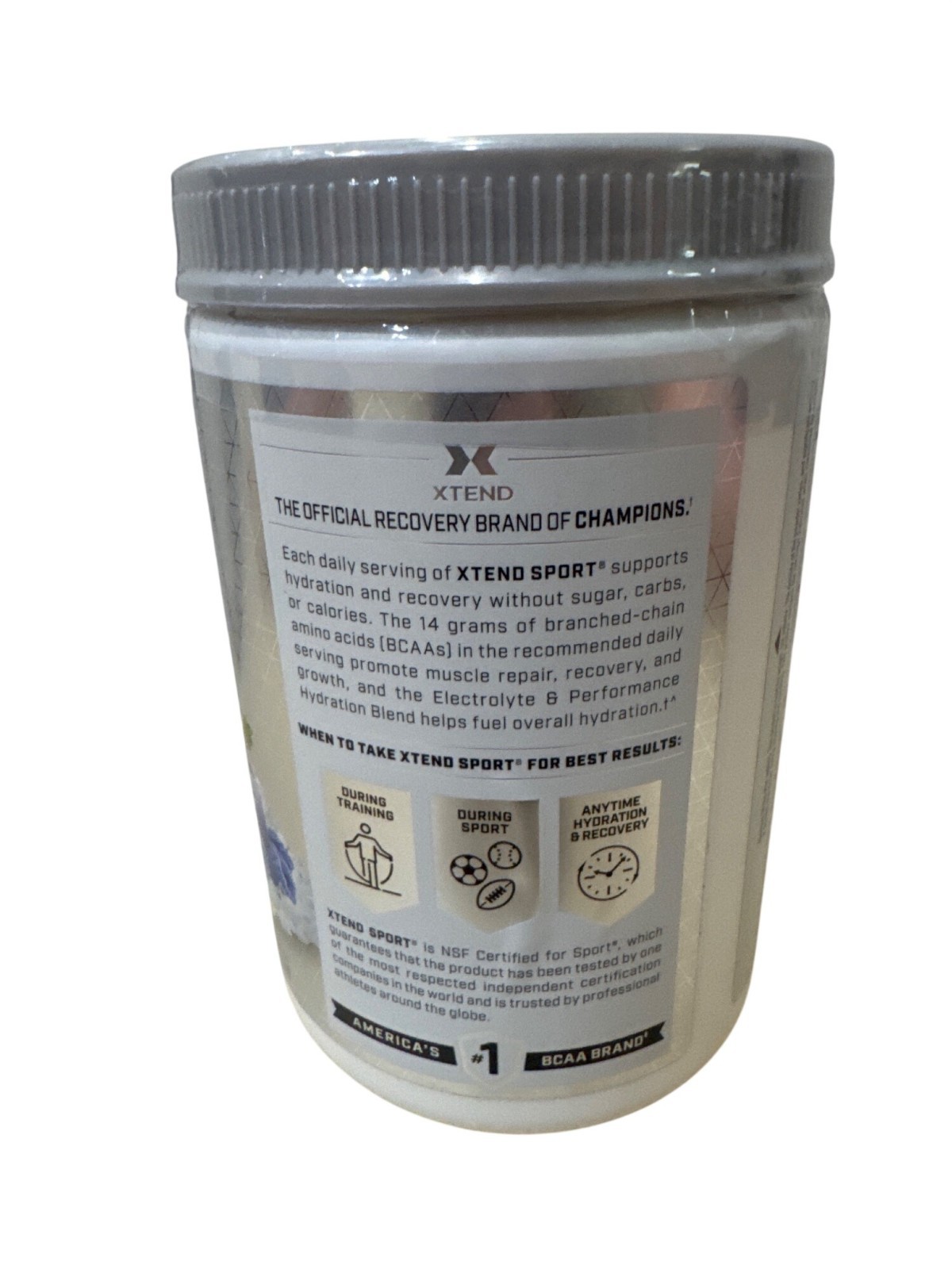 XTEND, Sport, 7G BCAA, Blue Raspberry Ice, 12.2 Oz (345 G)