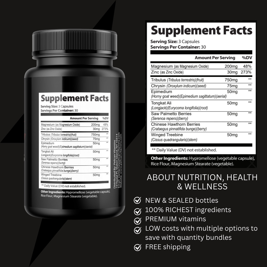 TESTOLAN- Bodybuilding & Men’s Health Support- 12 Bottles- 1080 Capsules